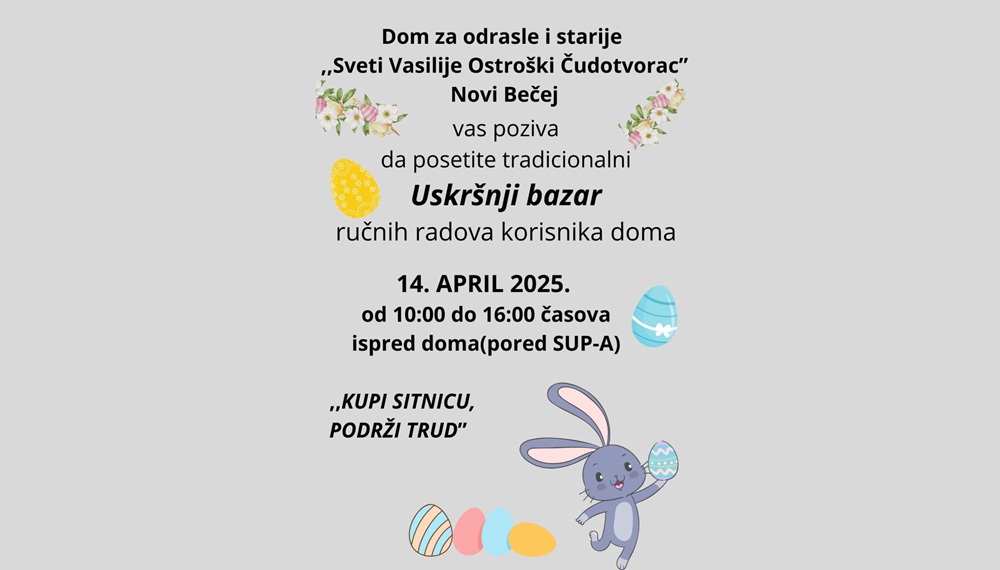 UskrsnjiBazarDomNoviBecej2025