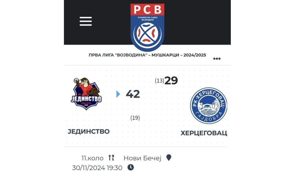 RKJedinstvo NBKrajpolusezone 1