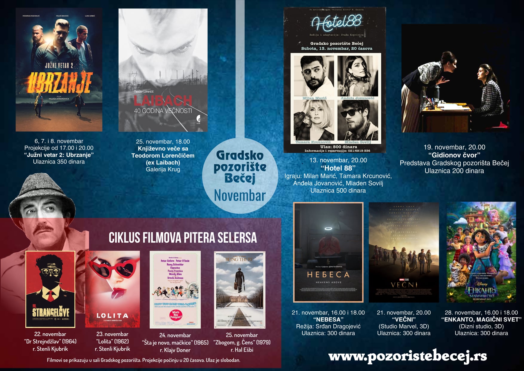 Pozoriste Becej Program Novembar 2021